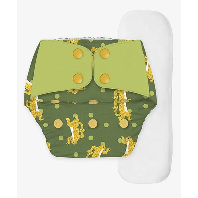 Snugkins Free Size Reusable Organic Cloth Diaper With Terry Soaker – Multicolour