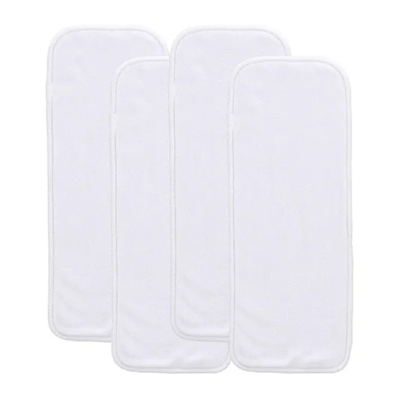 Baby Resusable Cotton Pocket Diaper Inserts – White – 0-24 Months – Pack of 4
