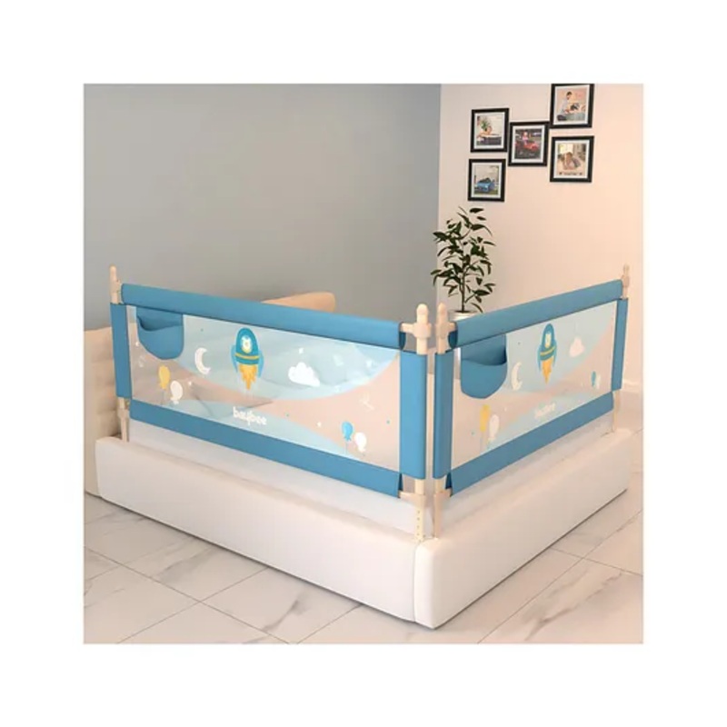 Baybee Bed Rails Guard for Baby Kids Safety with Adjustable Height –  Blue