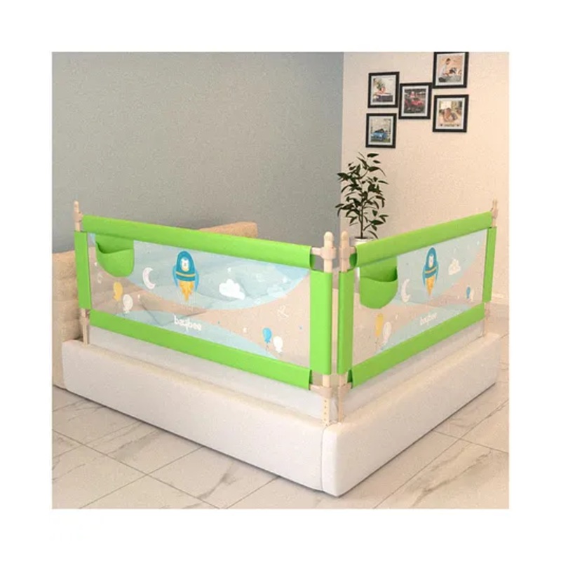 Baybee Bed Rails Guard for Baby Kids Safety with Adjustable Height –  Green