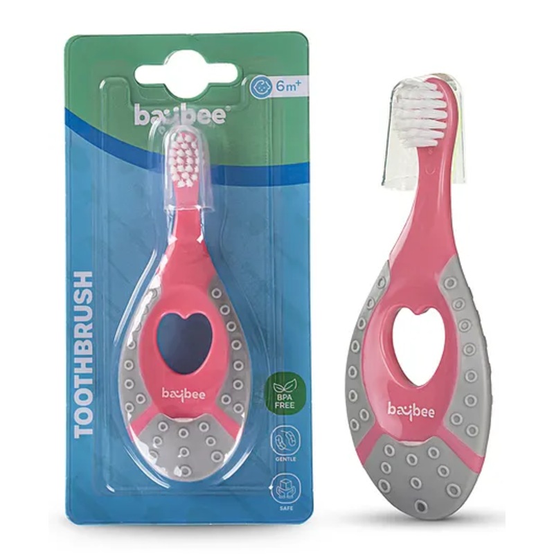 Baybee Ultra Soft Bristle Toothbrush BPA Free Easy Grip Non Toxic Baby Gum Care Toothbrush for Infant & Toddler – Pink