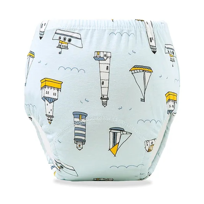 Bembika Babies Cotton Potty Training Pants Lighthouse  Printed Large- Light Blue