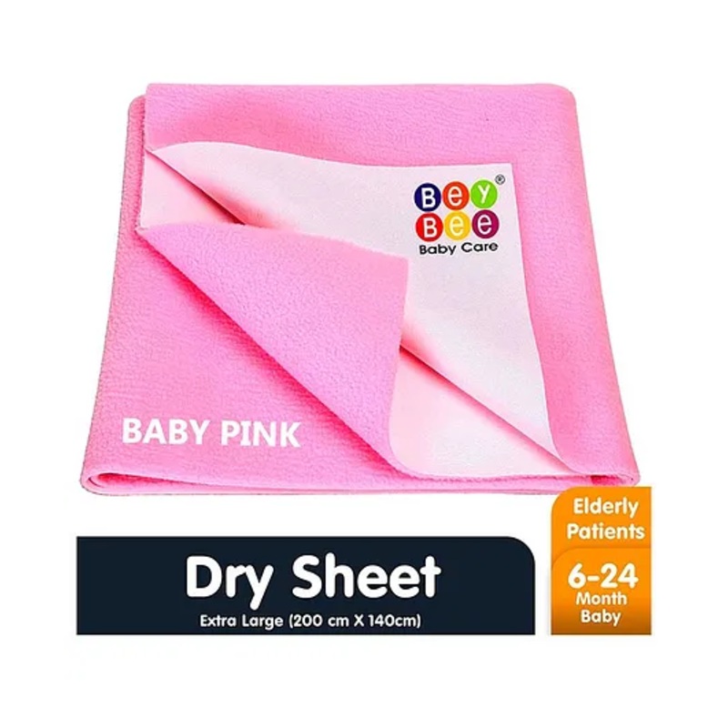 Bey Bee Waterproof Bed Protector Dry Sheet Extra Large – Pink