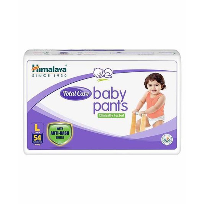 Himalaya Total Care Baby Pants Diapers With Anti-Rash Shield Large – 54 Pieces