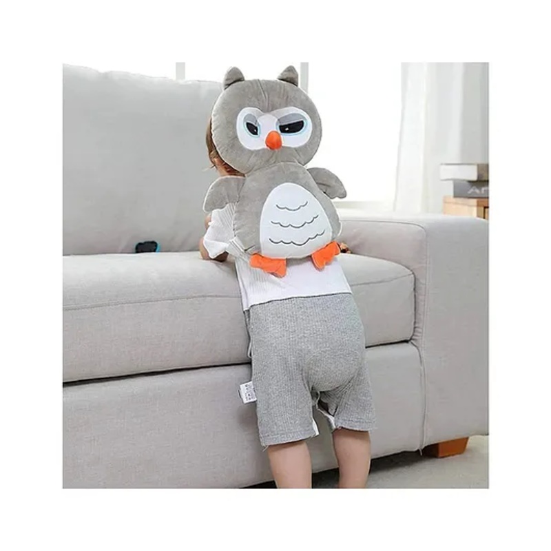 Numum Head Protector Backpack Wear – Adjustable Baby Head Protector – Safety Pad Backpack for 6-24 Months Baby Learning Walking Crawling (Grey Head Protector ) (color and design may vary)