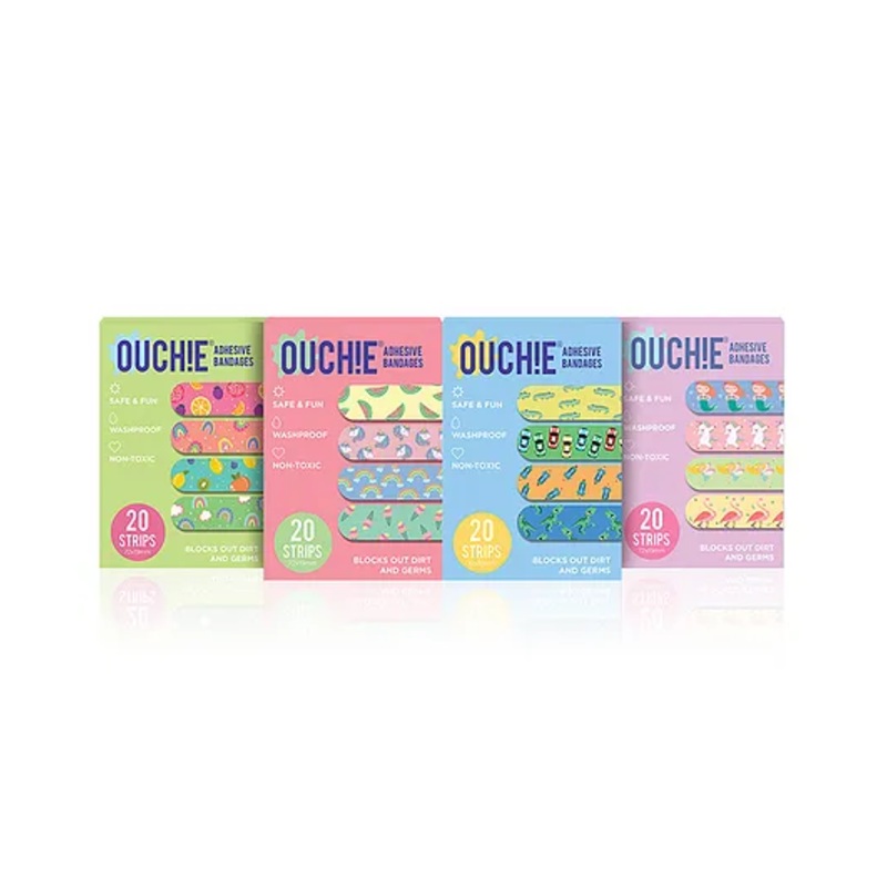 Ouchie Adhesive Bandages Jumbo Pack Of 4 – 20 Stripes Each