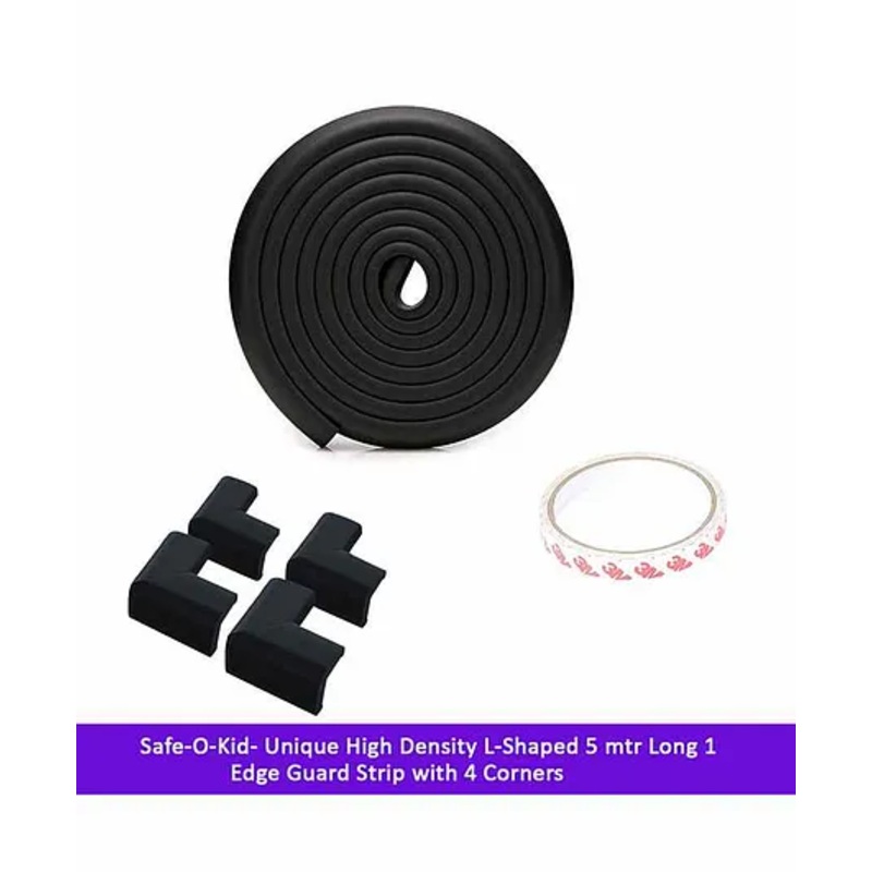Safe-O-Kid 5 Meter Edge Guard Strip with 4 Corners – Black