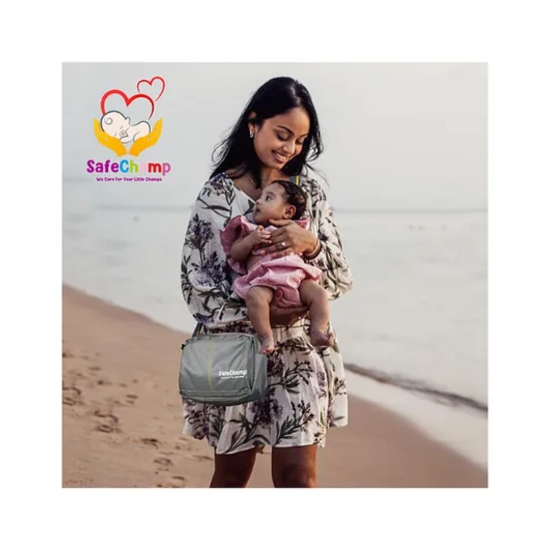SafeChamp Amore Multipurpose Diaper Bag Cum Sling Mother Diaper Bag For Short Use  – Grey