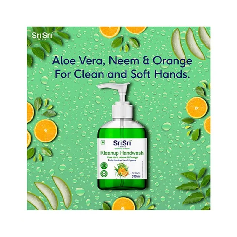 Sri Sri Tattva Kleanup Handwash Aloe Vera Neem & Orange – 300 ml
