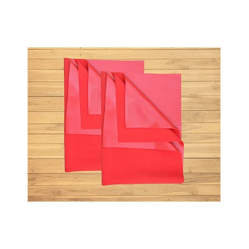 THE LITTLE LOOKERS Quicky Dry Sheets Massage Mats Water Proof Bed Protector Crib Sheets for Baby Large Pack of 2  – Red