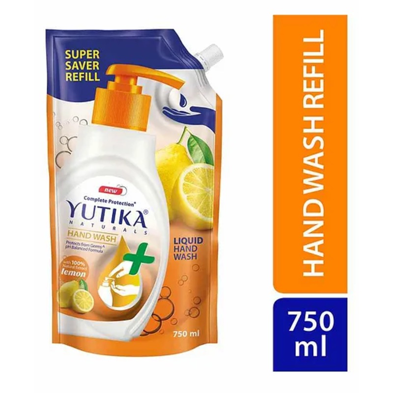 Yuthika Lemon Hand Wash Refill Pack – 750ml