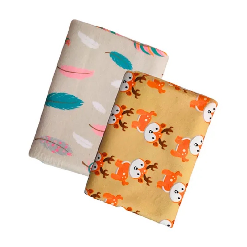 Zikku Dry Sheet for  Bed Protector Waterproof Mat Quick Absorbency Combo Medium Leaf Printed – Multicolour