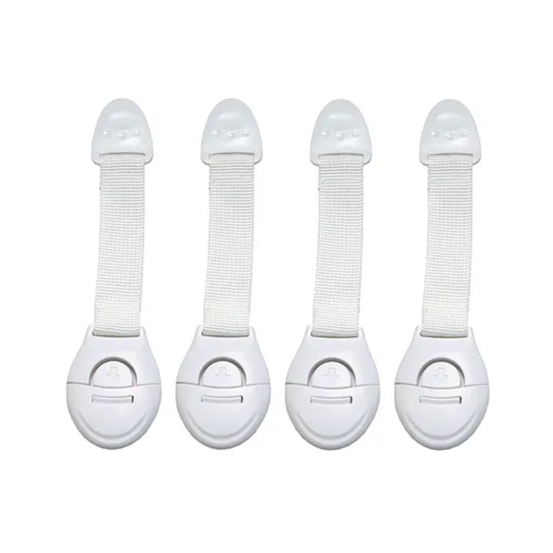 BabySafeHouse Cabinet Latch Lock Pack of 4 – White