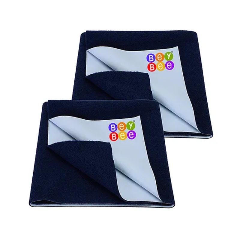 Bey Bee Cotton Baby Bed Protecting Mat Large Size Pack Of 2 – Dark Blue