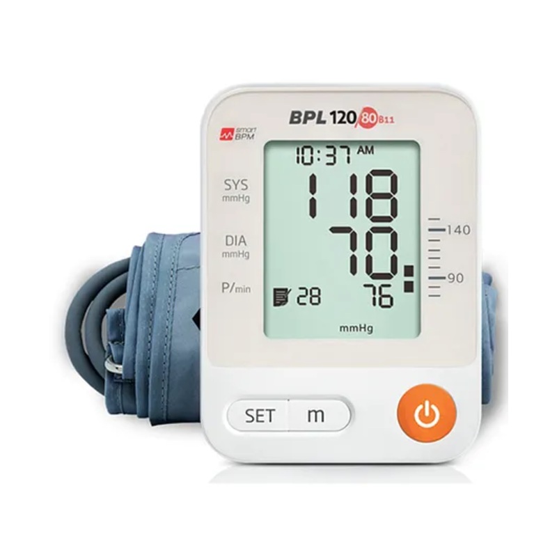 BPL Medical Technologies B11 Digital Blood Pressure Monitor with USB, LCD Display|BP Apparatus for Home|Hypertension & Managing Heart Health Device – White