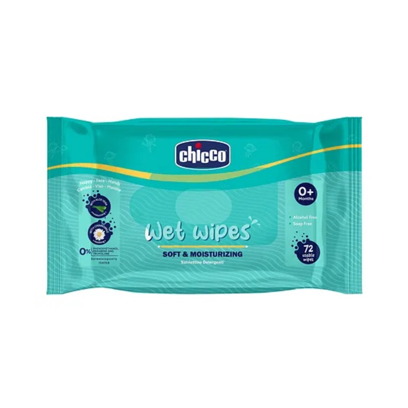 Chicco Soft & Moisturizing Wet Wipes – 72 Pieces