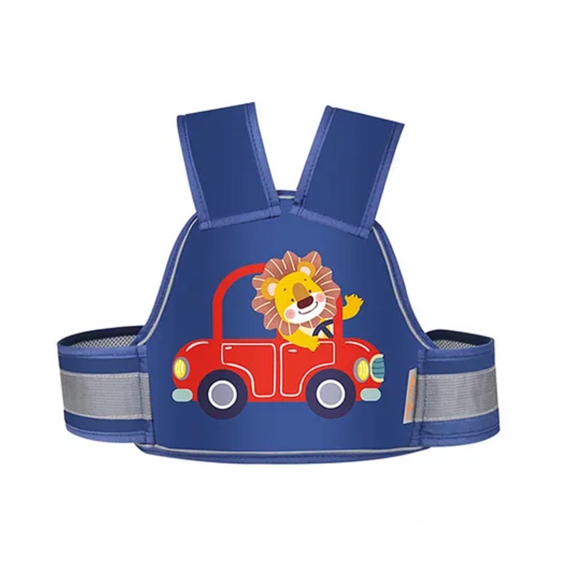 Chinmay Kids Safety Belt for Two Wheeler with Reflective Strips Adjustable Safety Harness – Navy Blue