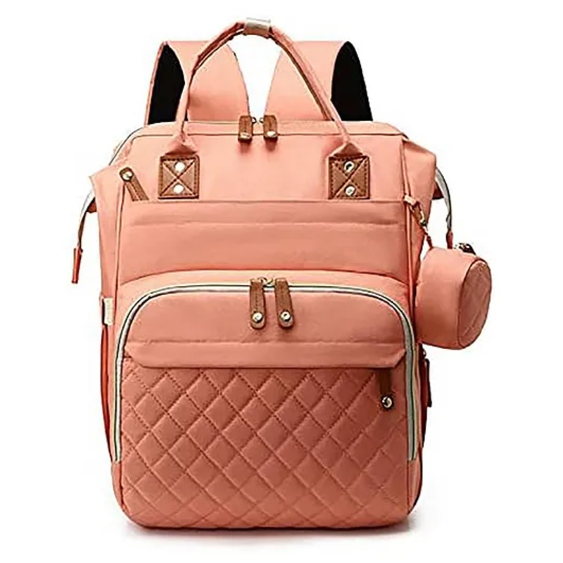 House of Quirk Diaper Bag Maternity Backpack  Baby Girl Boy Diaper Bag for Dad Mom with 16 Pockets Large Diaper Bag for Travel – Pink