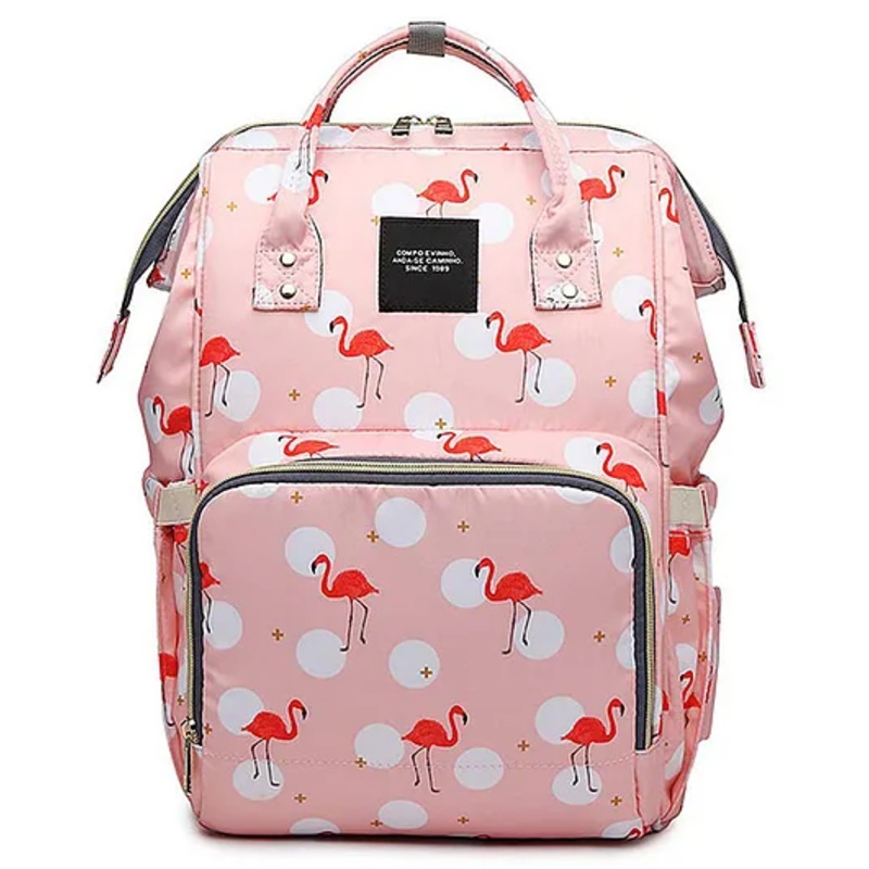 House of Quirk Diaper Bag Maternity Backpack Flamingo Print –  Pink