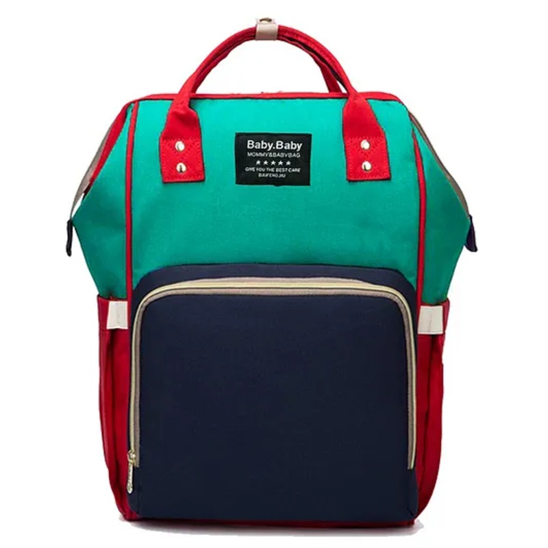House of Quirk  Diaper Bag Maternity Backpack –  Green & Blue