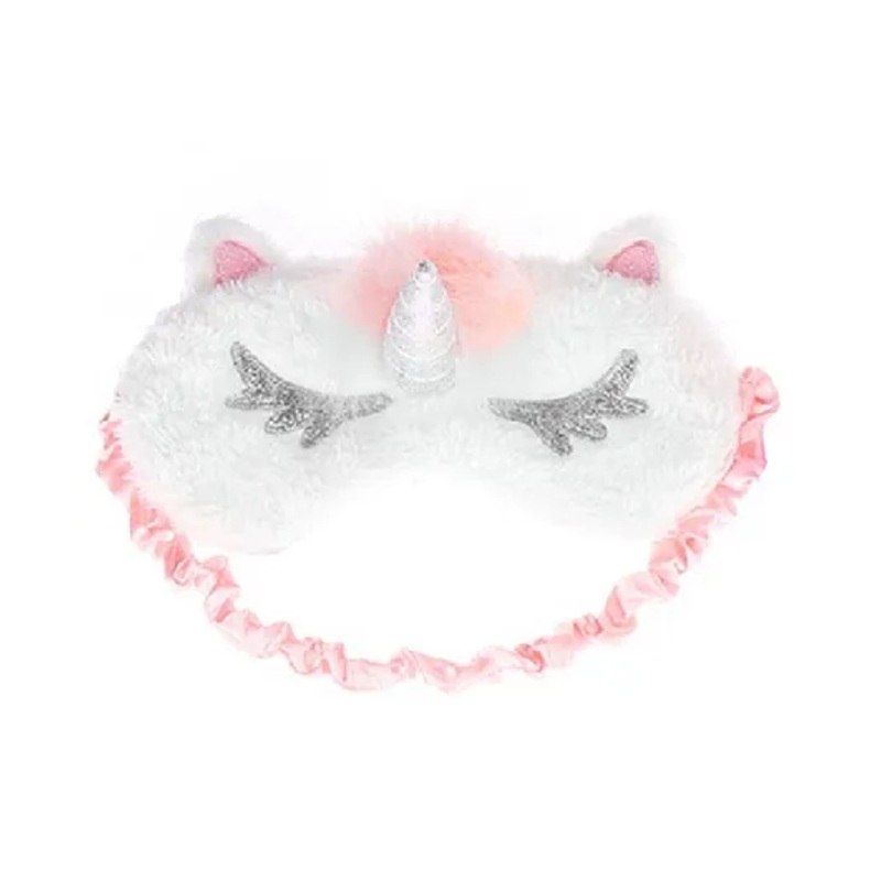 Jenna Unicorn  Fur Sleeping Eye Mask – Pink