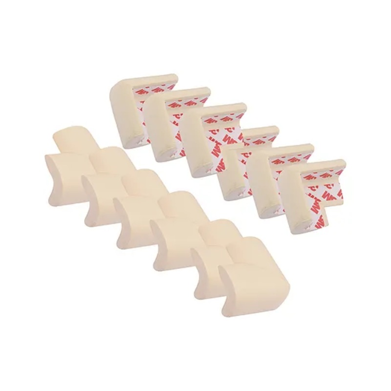 Kiddery Baby Proofing Corner Guard Pre Taped Corner Protectors Crafted with Nitrile Foam – White
