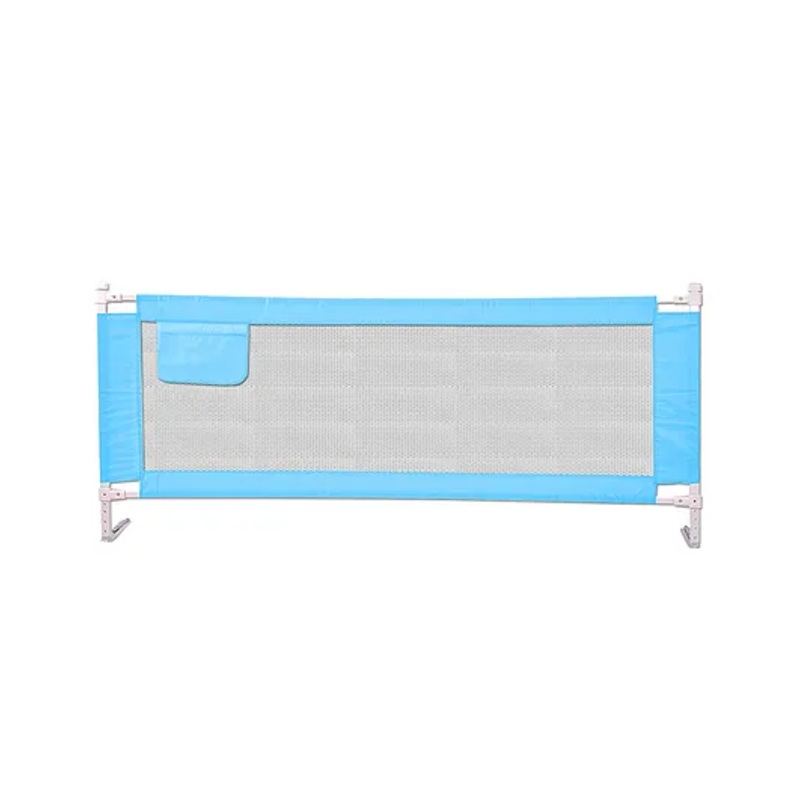 Kiddery Bed Rails Guard for Baby Safety with Adjustable Height & Single Side – Blue