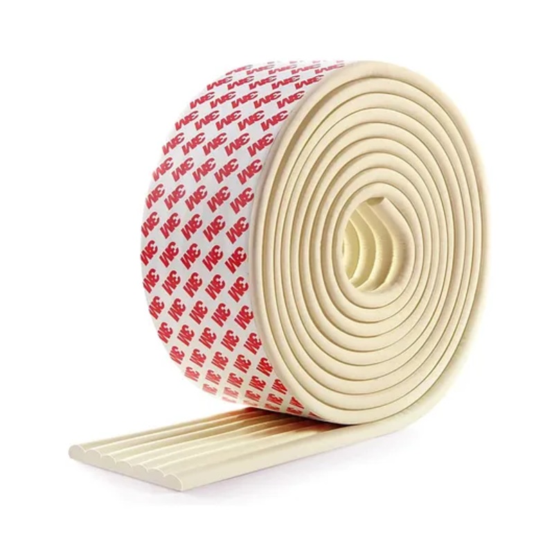 Kids Station Edge Protector for Baby Safety  5m W-Shape Rubber Guard for Sharp Corners & Edges  BPA Free (Beige)