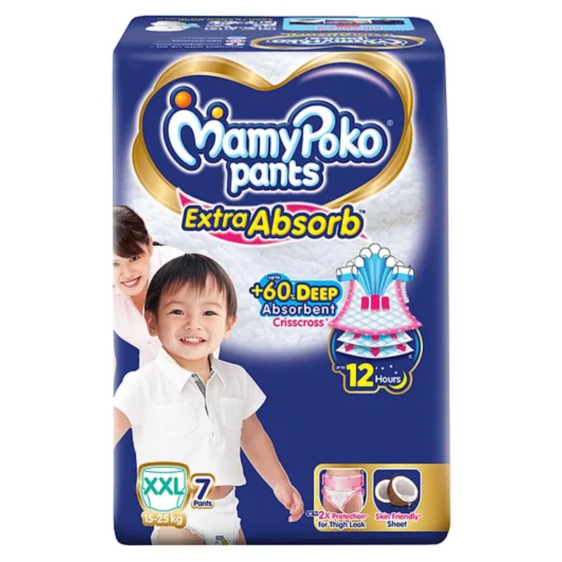 MamyPoko Extra Absorb Pant Style Diapers XXLarge – 7 Pieces