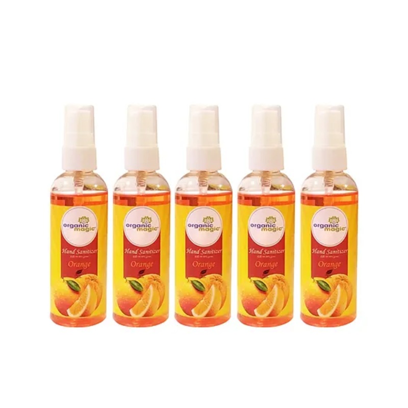Organic Magic Hand Sanitizer Orange Pack of 5 – 100 ml Each