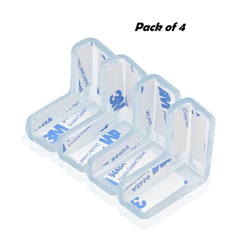 Ortis Transparent Children’s Baby Strip Safety Table Bed Corner Gaurd – 4 Pieces