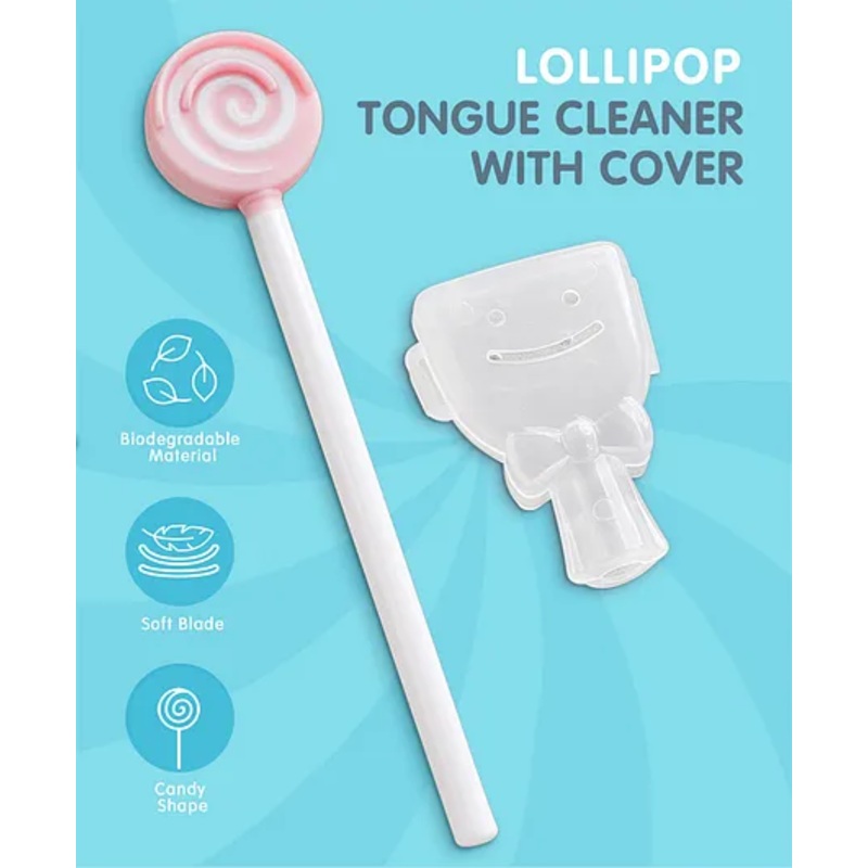 Silicone Candy Shape Tongue Cleaner – Pink