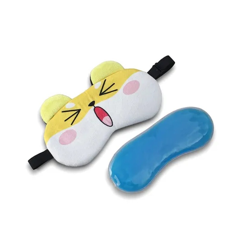 Sleepy Yawn Eye Mask with Adjustable Strap – Yellow
