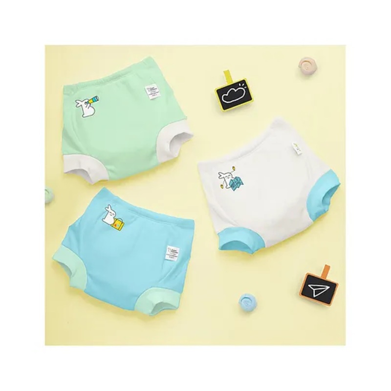 SuperBottoms Padded Underwear for 9-12M Babies | Potty Training Pants for Mess-Free Diaper-Free Time | Bummy’s Day Out | Pack of 3