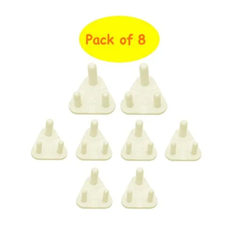 Syga Indian Plug Non Inflammable Electrical Socket Cover Cream – Pack of 8
