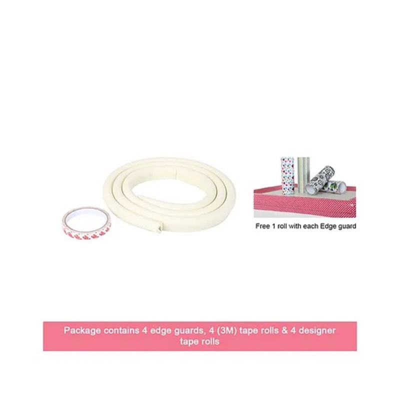 Unique High Density U Shaped Edge Guard Pack of 4 – Cream