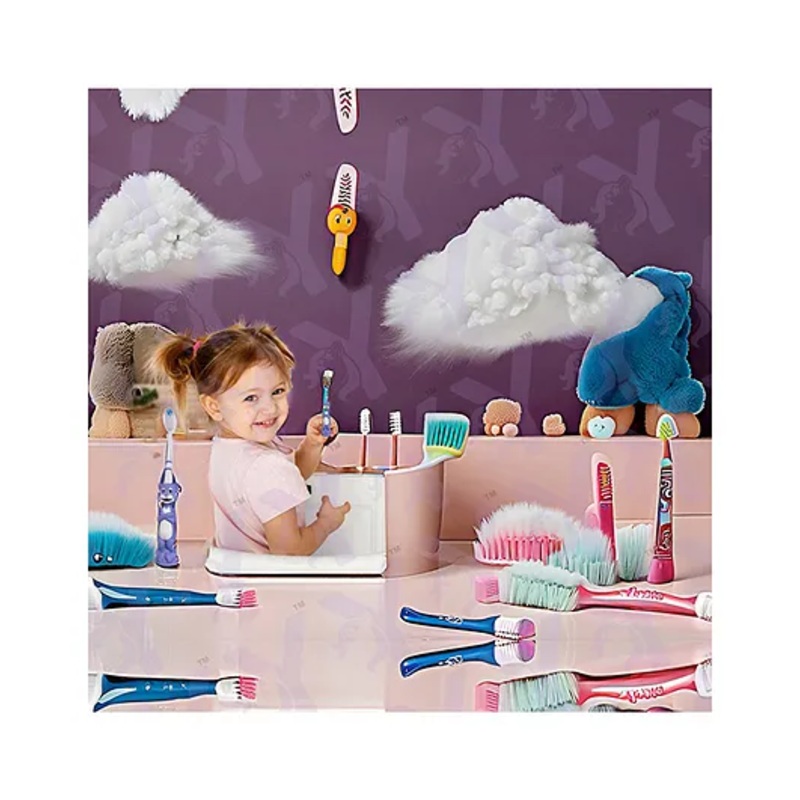 Yunicorn Max YMX 538 Tom Shaped Toothbrush with Tongue Cleaner (Color may vary)