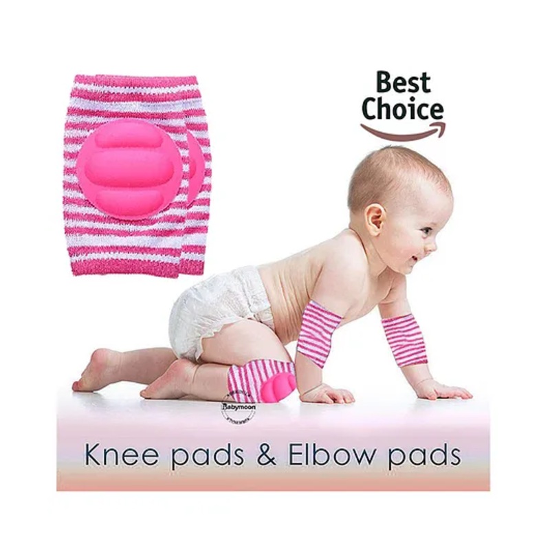 Babymoon Padded Kids Knee Elbow Protection Pads – Pink