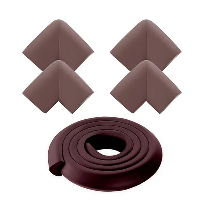 Bembika Baby Proofing Edge & Corner Guards Protector For Furniture Table Glass Corner Pack of 5 – Brown