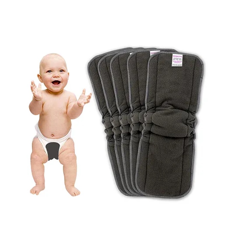 Bembika Cotton Bamboo Charcoal Nappy Inserts Pack of 5 – Grey