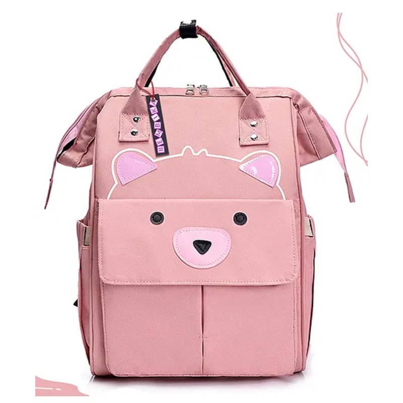 Bembika Multipurpose Backpack Style Diaper Bag – Bear Peach