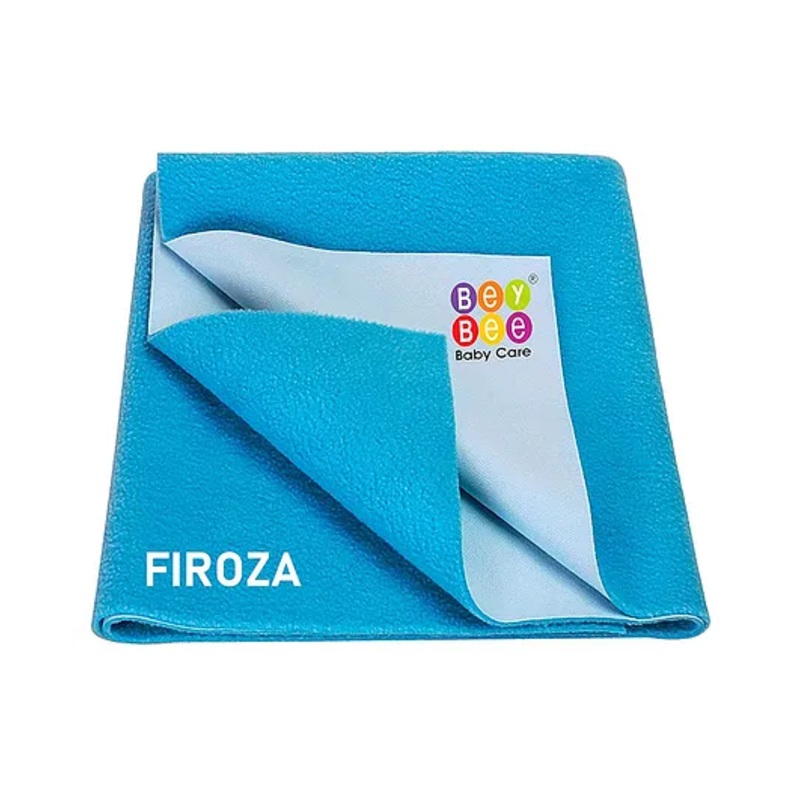 BeyBee Cotton Baby Bed Protecting Mat Medium – Firoza Blue