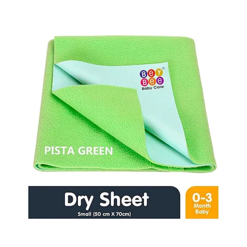 BeyBee Waterproof Bed Protector Dry Sheet, Rubber Sheet, Small – Light Green