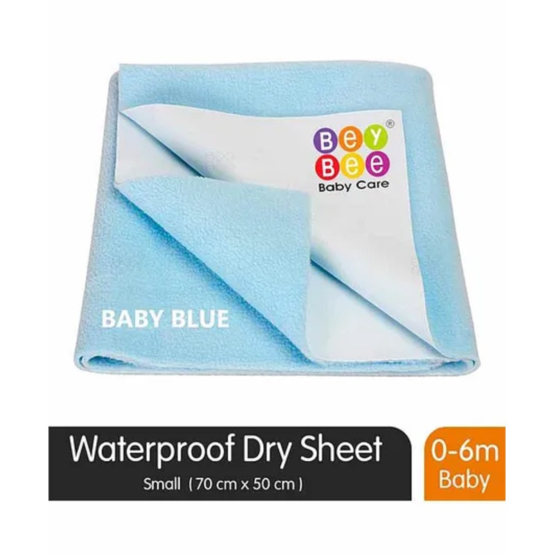 BeyBee Waterproof Small Bed Protector Sheet – Blue