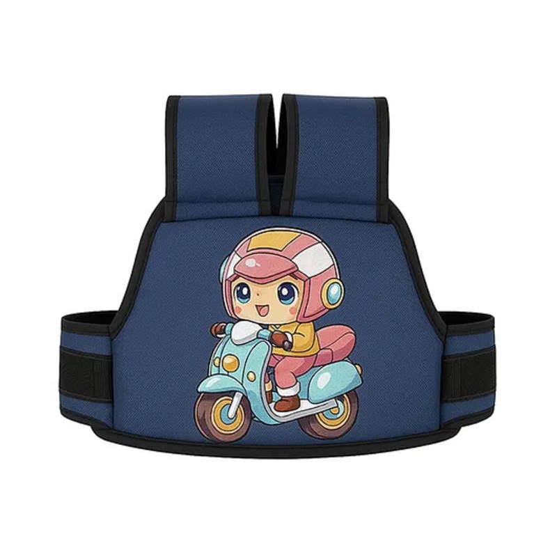 Chinmay Kids Safety Belt for Two Wheeler with Reflective Strips Adjustable Safety Harness – Aqua Blue