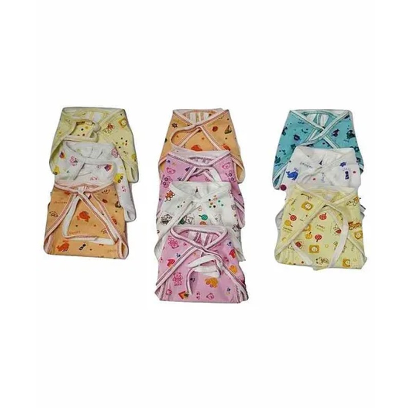 Chirsh Hosiery Cotton Cloth Nappies Pack of 10 – Multicolor