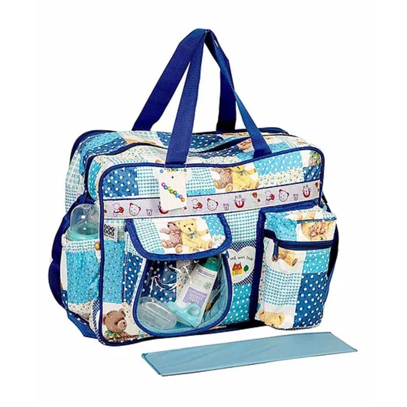 FANTASY INDIA Baby Diaper Nappy Changing Bag Mama’s Diaper Bag One Size – Blue