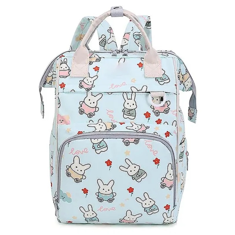 House of Quirk Rabbit Printed Maternity Backpack – Green