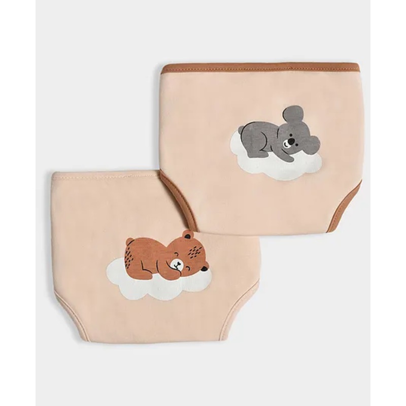 Mi Arcus Printed Adjustable Reuseable and Washable Cloth Diaper Cover 3-6 M Pack of 2 Peach