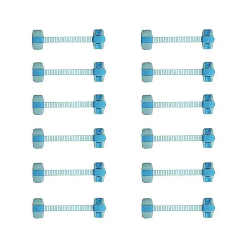 Safe-O-Kid Adjustable Medium Multi-Purpose Child Safety Lock Pack Of 12 – Blue